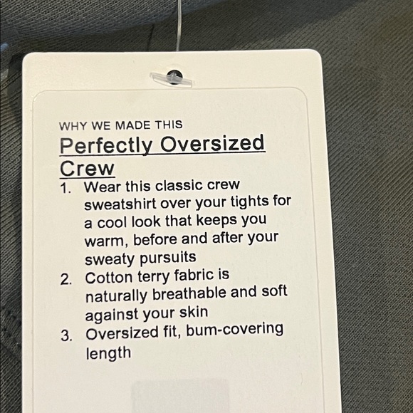 🍋🍋 Lululemon Perfectly Oversized Crew sweatshirt  Size 6 NWT - Picture 5 of 6